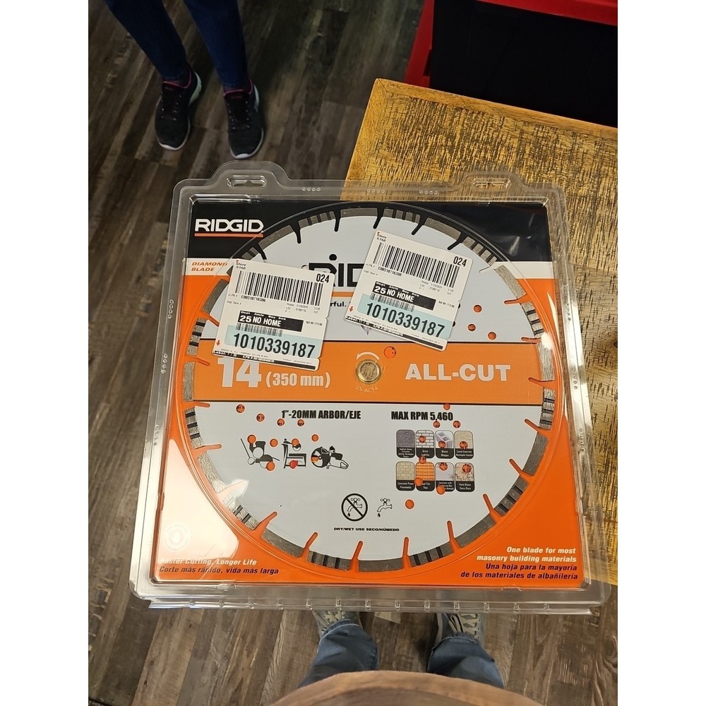 RIDGID 14 in. All-Cut Segmented Rim Diamond Saw Blade New